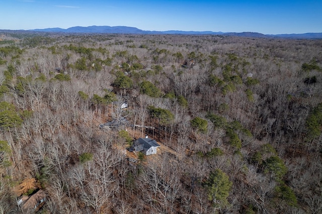 drone / aerial view with a mountain view