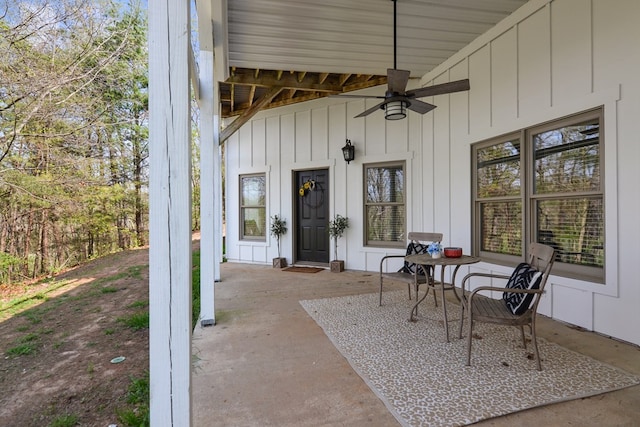 270 Milford Trl, Talking Rock, GA 30175 - view of patio / terrace with ceiling fan