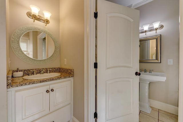 270 Milford Trl, Talking Rock, GA 30175 - bathroom featuring a sink, baseboards, and tile patterned flooring