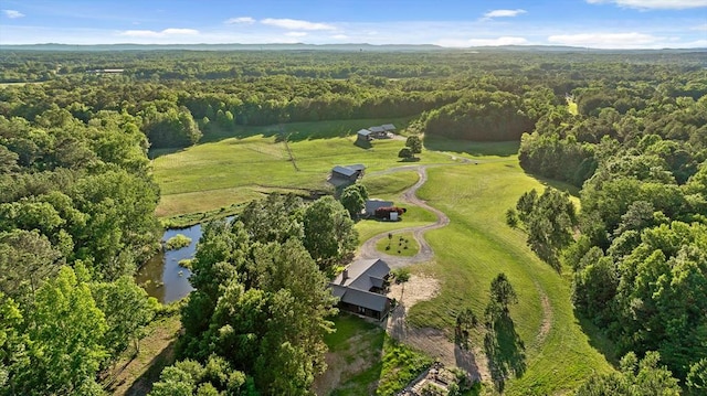 1667 S Old Federal Rd, Chatsworth, GA 30705 - aerial view of property and surrounding area with a nearby body of water, a heavily wooded area, and rural landscape
