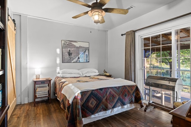 1667 S Old Federal Rd, Chatsworth, GA 30705 - bedroom with hardwood / wood-style flooring and a ceiling fan