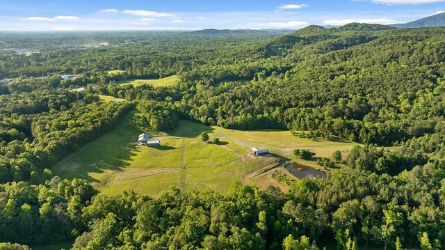 1667 S Old Federal Rd, Chatsworth, GA 30705 - aerial view of property's location featuring a heavily wooded area and a mountainous background