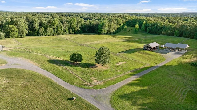 1667 S Old Federal Rd, Chatsworth, GA 30705 - aerial view of property's location featuring a heavily wooded area and rural landscape