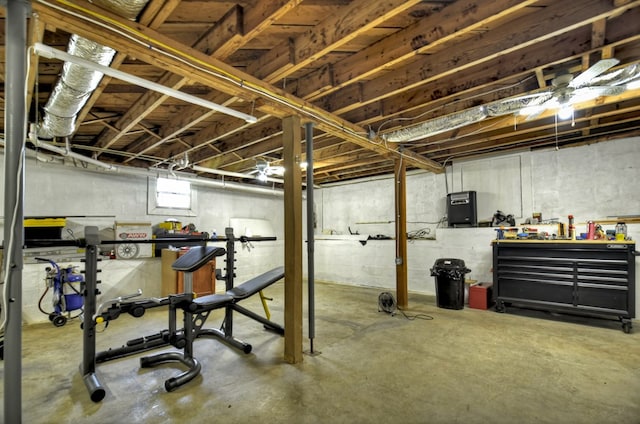 26 Hillcrest Dr, Mccaysville, GA 30555 - basement with a workshop area