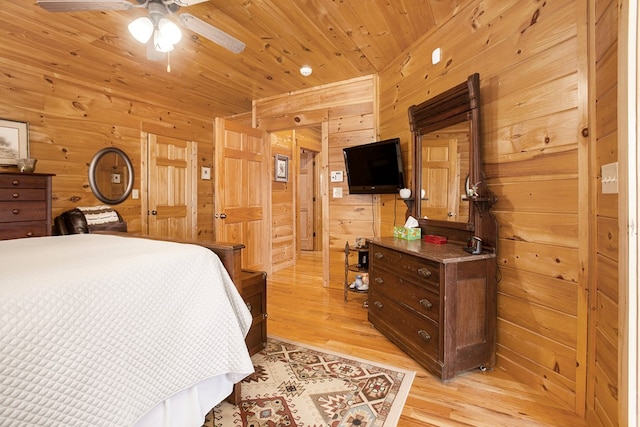 226 Shepherds Walk, Morganton, GA 30560 - bedroom featuring light wood-type flooring, wood walls, and wood ceiling