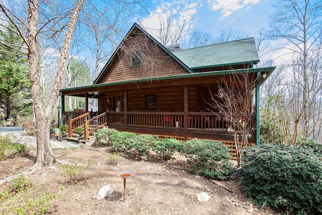 226 Shepherds Walk, Morganton, GA 30560 - view of front of house with a porch and a shingled roof