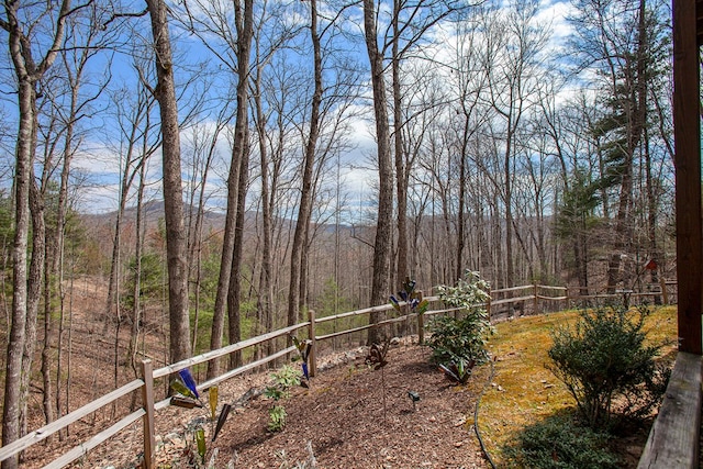226 Shepherds Walk, Morganton, GA 30560 - view of yard featuring fence and a forest view