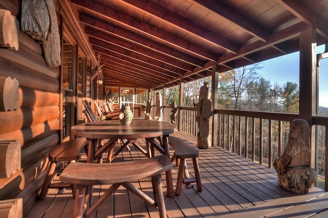 view of wooden terrace