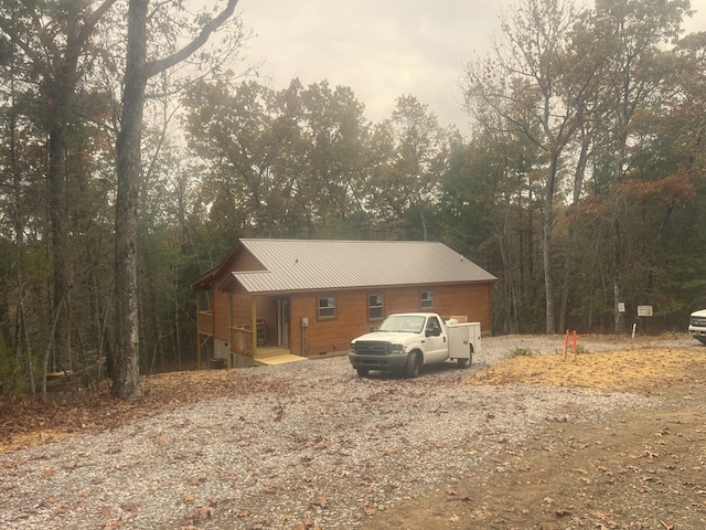 exterior space featuring a garage