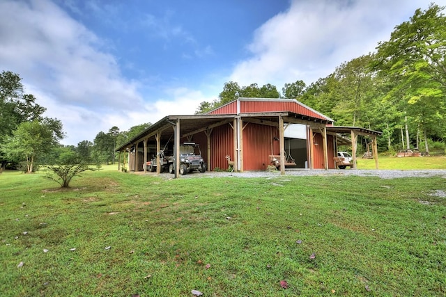 4011 Murphy Hwy, Mineral Bluff, GA 30559 - view of pole building with a yard and gravel driveway