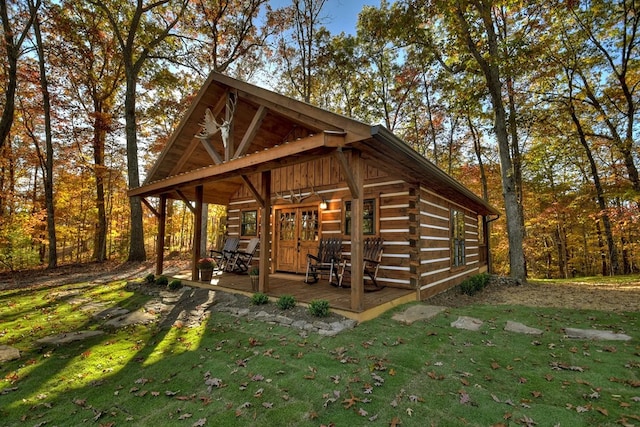 4011 Murphy Hwy, Mineral Bluff, GA 30559 - view of outbuilding with french doors