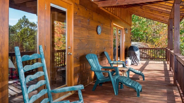 587 Lower Prince Mountain Rd, Cherry Log, GA 30522 - view of wooden terrace