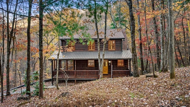 view of front of home with covered porch