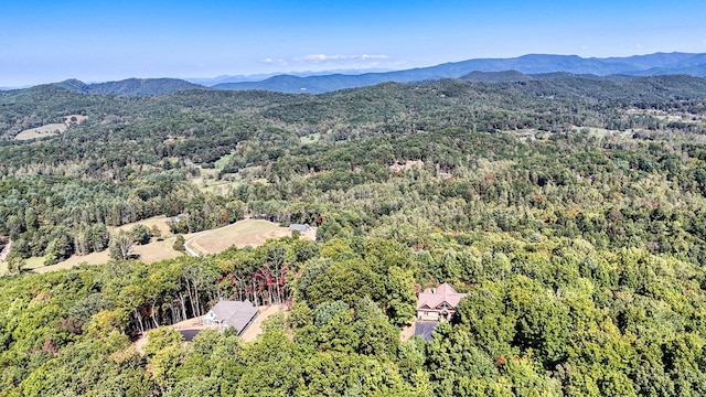 aerial view featuring a mountain view