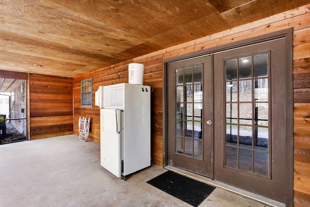 property entrance with french doors