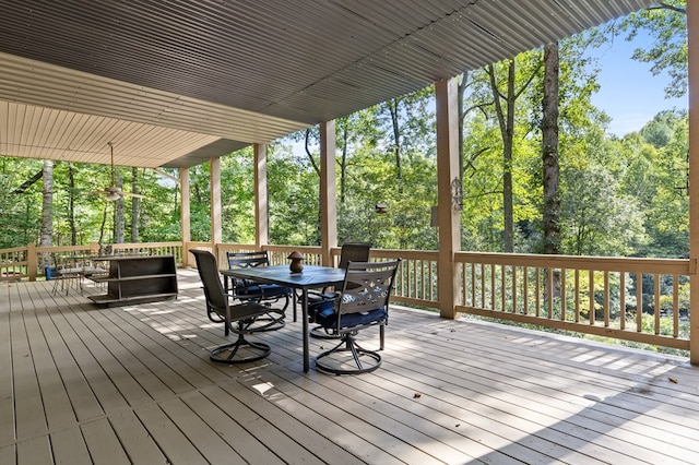 view of wooden terrace