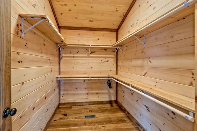 walk in closet featuring light wood-style floors