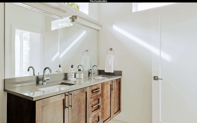 bathroom featuring double sink vanity