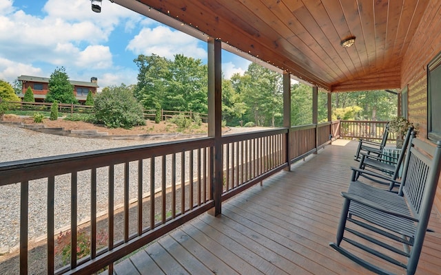 166 Dallas Ln, Blue Ridge, GA 30513 - wooden terrace with fence