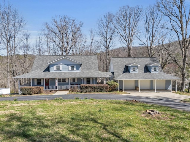 30 Cherokee Trl, Blairsville, GA 30512 - farmhouse inspired home with a front yard, a porch, and aphalt driveway