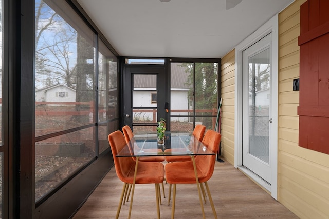 sunroom with a healthy amount of sunlight