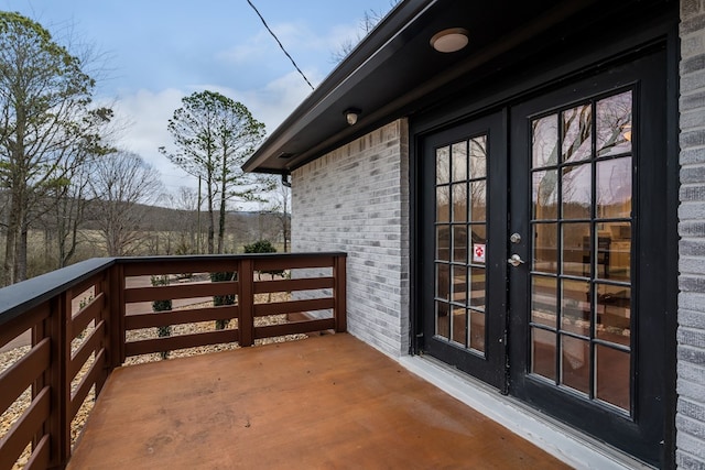 exterior space featuring french doors