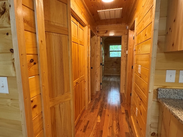 151 Martins Creek Ridge Rd, Murphy, NC 28906 - corridor featuring light wood finished floors and wood walls
