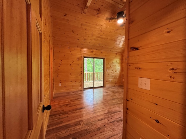 151 Martins Creek Ridge Rd, Murphy, NC 28906 - empty room with wooden walls and wood finished floors
