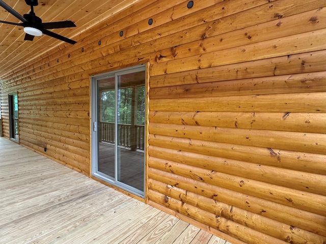 151 Martins Creek Ridge Rd, Murphy, NC 28906 - wooden terrace featuring a ceiling fan