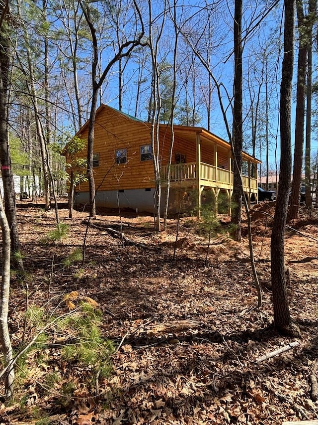 151 Martins Creek Ridge Rd, Murphy, NC 28906 - rear view of property featuring crawl space and a deck
