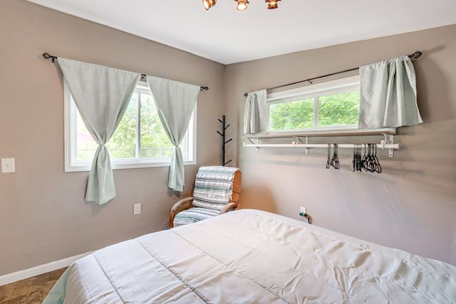 bedroom featuring multiple windows