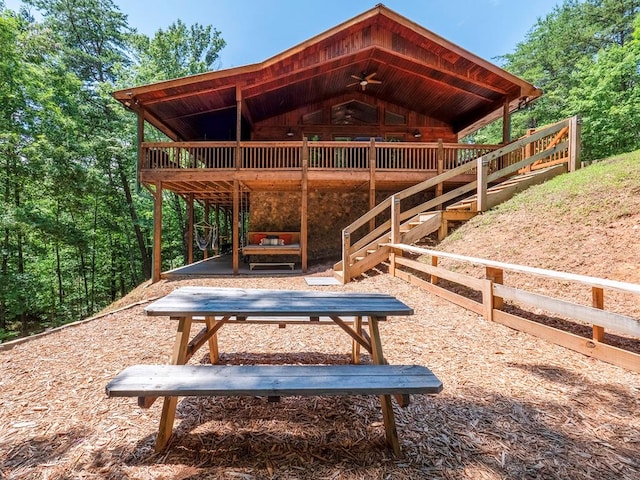 view of home's community with a wooden deck