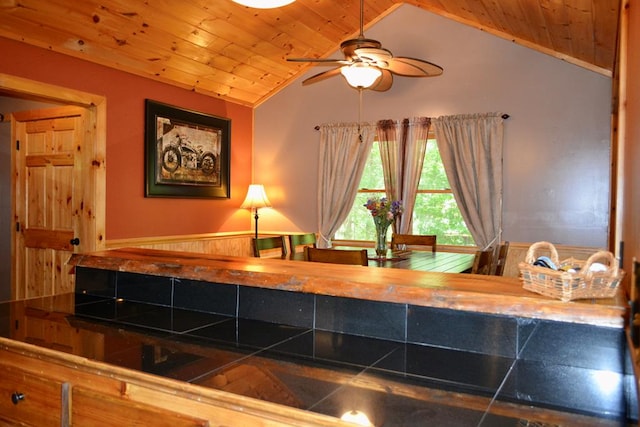 115 Black Oak Ridge Rd, Blue Ridge, GA 30513 - detailed view of wooden ceiling and a ceiling fan