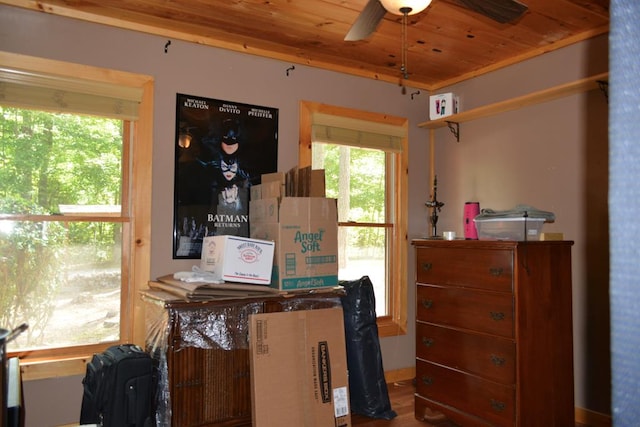 115 Black Oak Ridge Rd, Blue Ridge, GA 30513 - bedroom with wooden ceiling, baseboards, and wood finished floors
