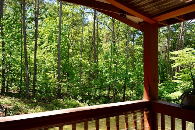 115 Black Oak Ridge Rd, Blue Ridge, GA 30513 - wooden deck featuring a forest view