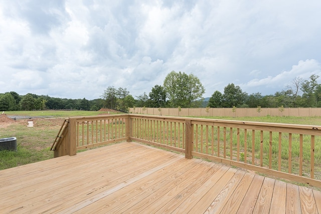 deck featuring cooling unit