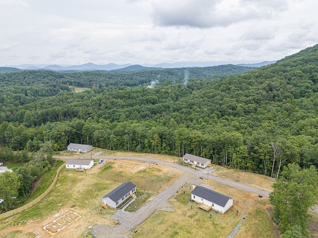 bird's eye view featuring a mountain view