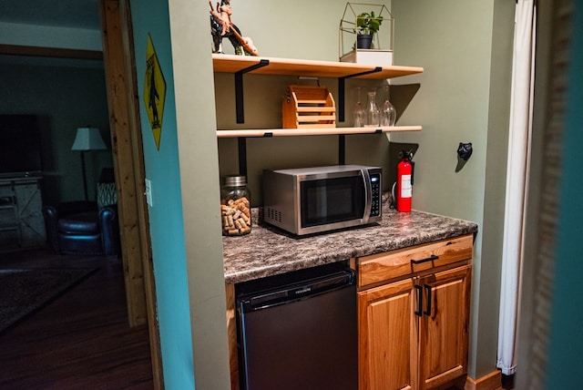 kitchen with black dishwasher