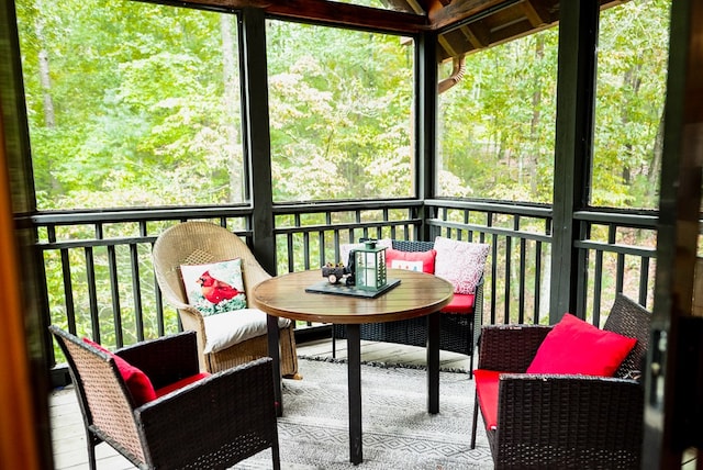 sunroom with a healthy amount of sunlight