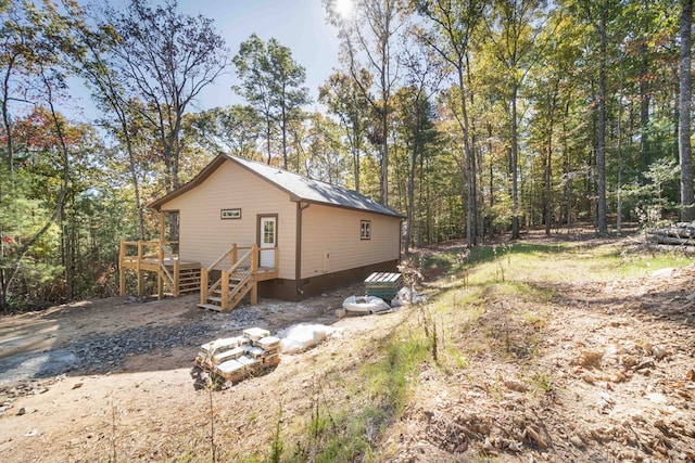 exterior space with a deck