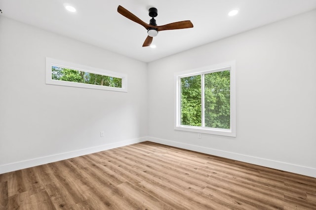 109 Lakeview Ct, Ellijay, GA 30540 - empty room featuring plenty of natural light, wood finished floors, recessed lighting, and ceiling fan