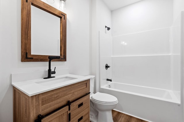 109 Lakeview Ct, Ellijay, GA 30540 - full bathroom with vanity, shower / tub combination, and wood finished floors