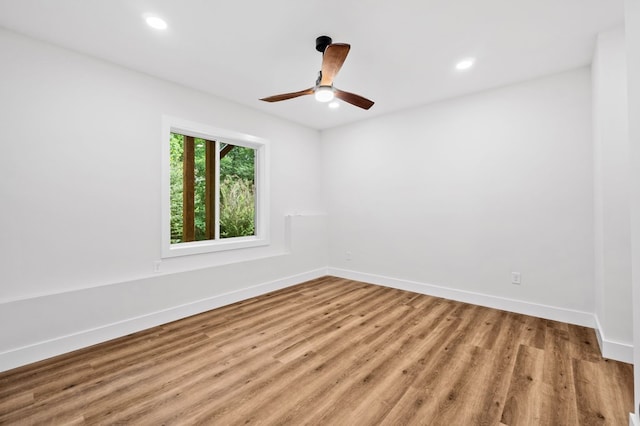 109 Lakeview Ct, Ellijay, GA 30540 - unfurnished room featuring light wood-style flooring, recessed lighting, and ceiling fan