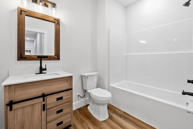 109 Lakeview Ct, Ellijay, GA 30540 - full bathroom featuring vanity, wood finished floors, and bathing tub / shower combination