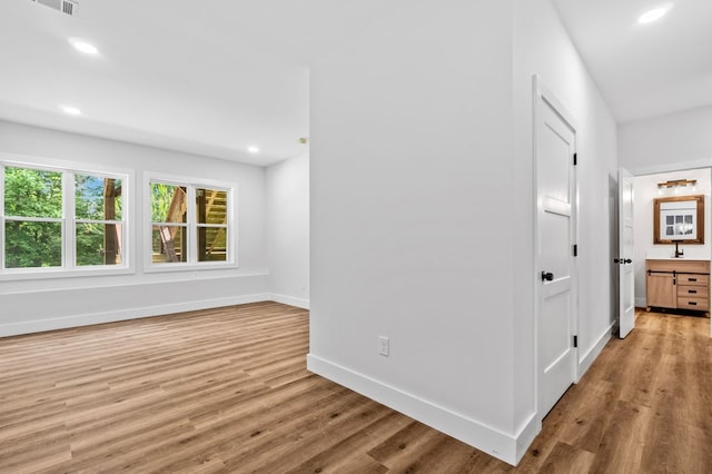 109 Lakeview Ct, Ellijay, GA 30540 - hall featuring light wood-type flooring and recessed lighting