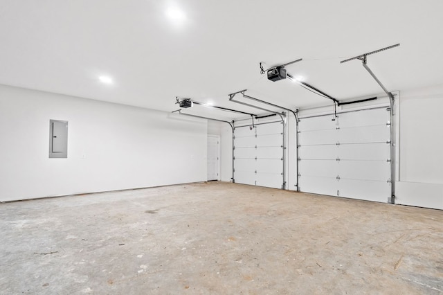 109 Lakeview Ct, Ellijay, GA 30540 - garage featuring a garage door opener and electric panel