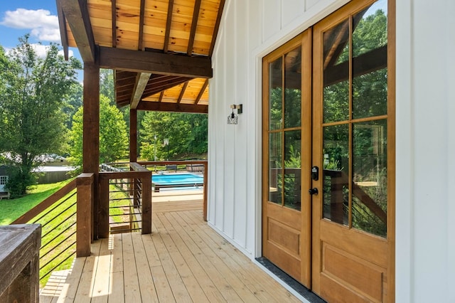 109 Lakeview Ct, Ellijay, GA 30540 - wooden terrace featuring french doors
