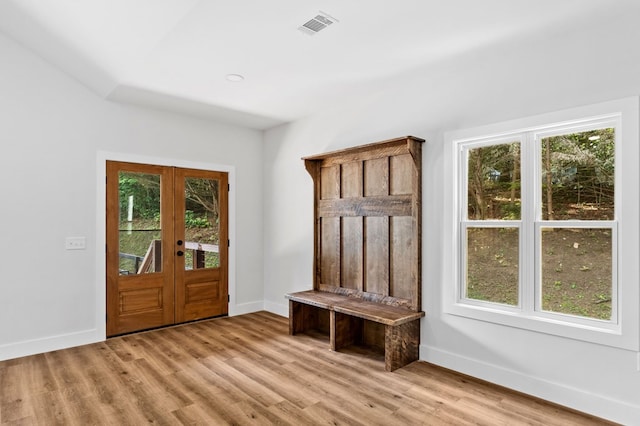 109 Lakeview Ct, Ellijay, GA 30540 - mudroom with light wood finished floors and french doors
