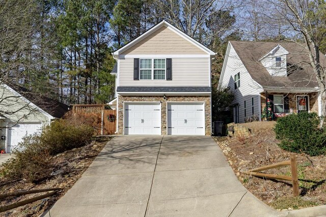 front facade featuring a garage