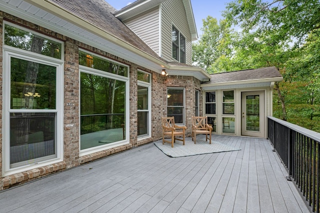 view of wooden deck